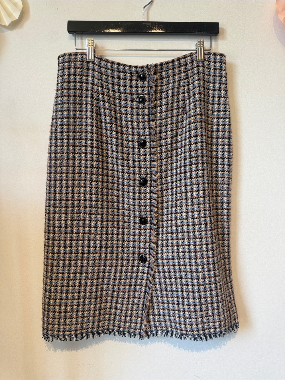 Rebecca Taylor Boucle fitted tweed skirt size 16
